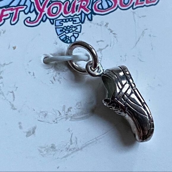 Sterling Silver 925 Stamped Running Shoe Charm - Picture 4 of 6